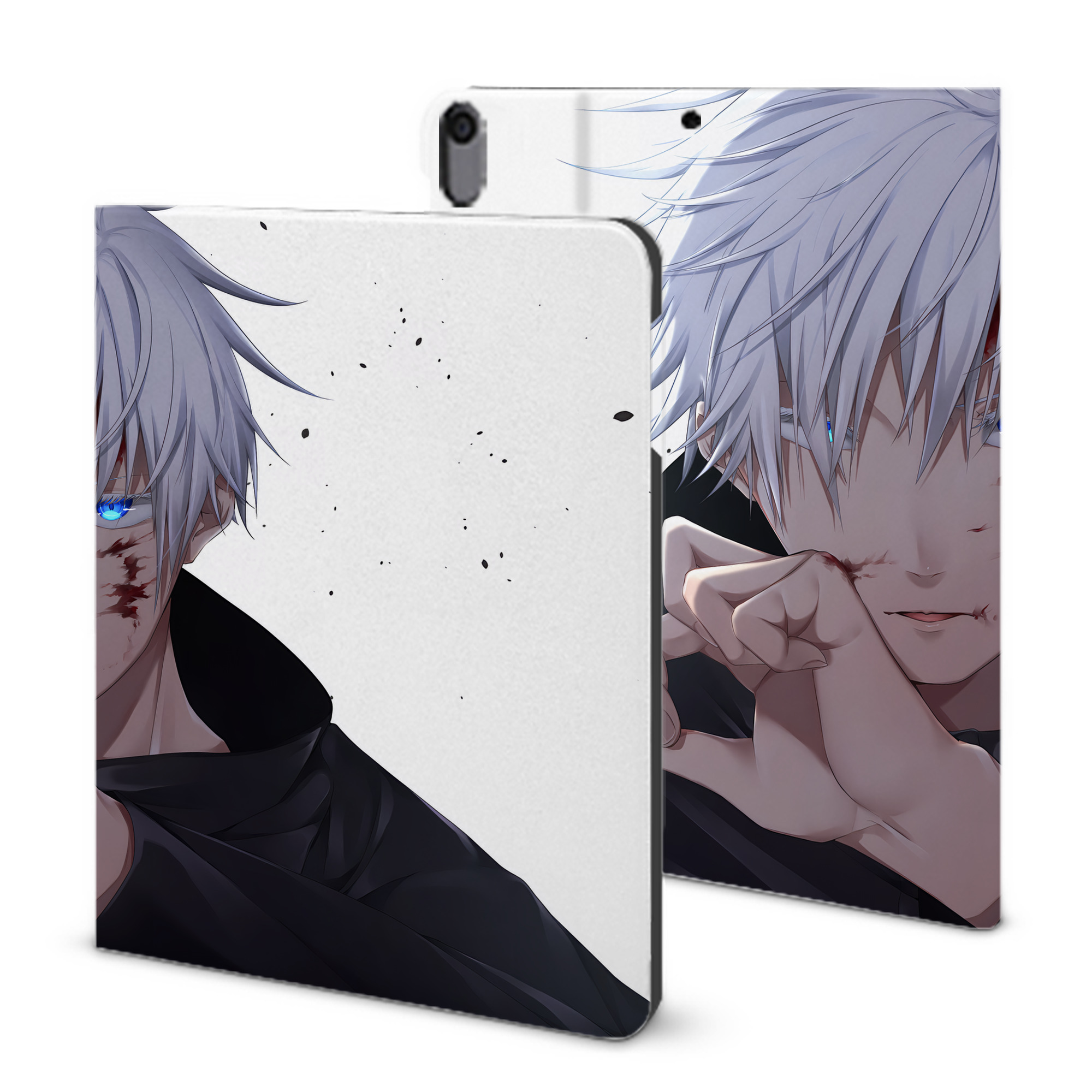 （画像用） 呪術廻戦 Jujutsu Kaisen IPad ケース ブック型 PUレザー TPU 耐衝撃 軽量 薄型 ペン収納なし 全面保護 IPad 各モデル対応